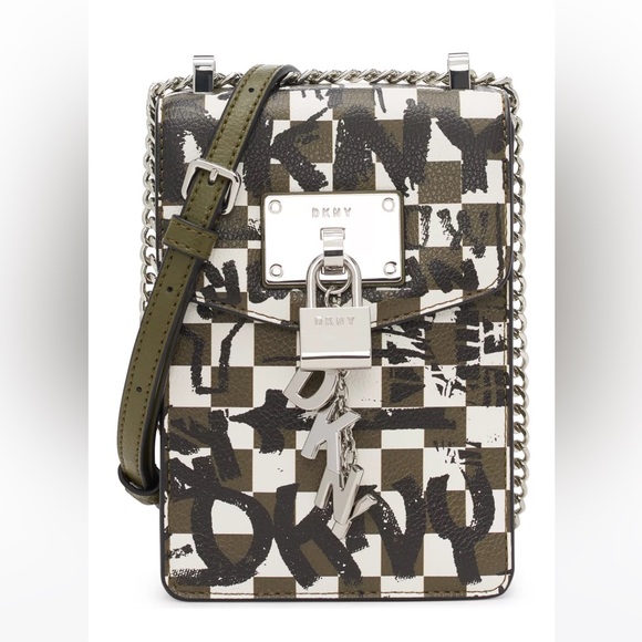 Dkny Handbags - NWT DKNY Elissa North South Graffiti Checkered Phone Crossbody bag